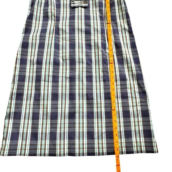 Talbots Sleeveless Plaid Ruffle Detail Knee Length Shift Dress. 16. Plus. - Picture 6 of 9